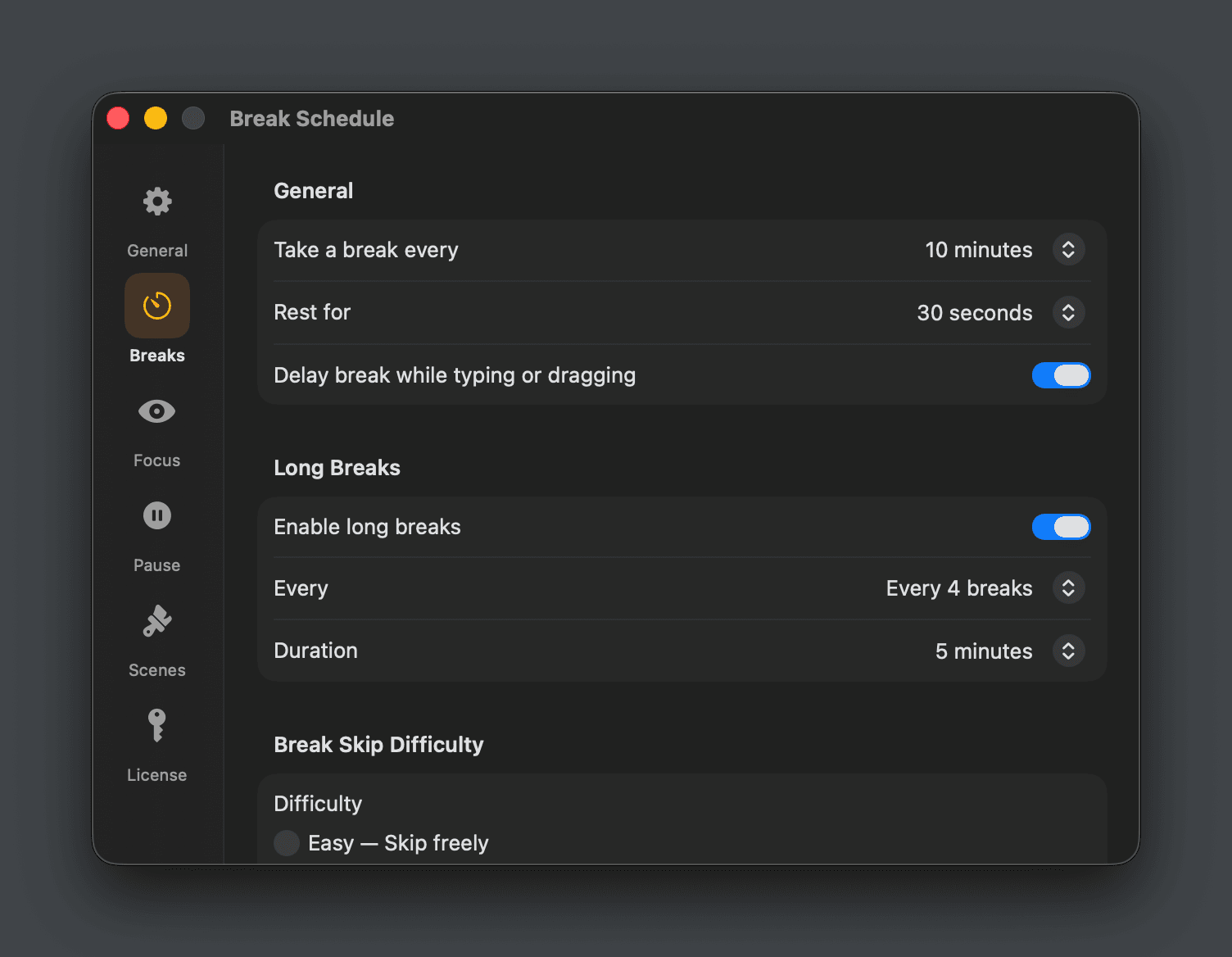 Smart Break Schedule